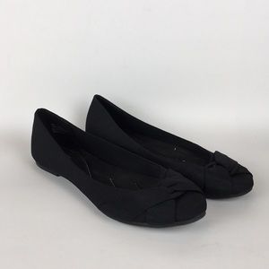 Self Esteem Memory Foam Black Flats